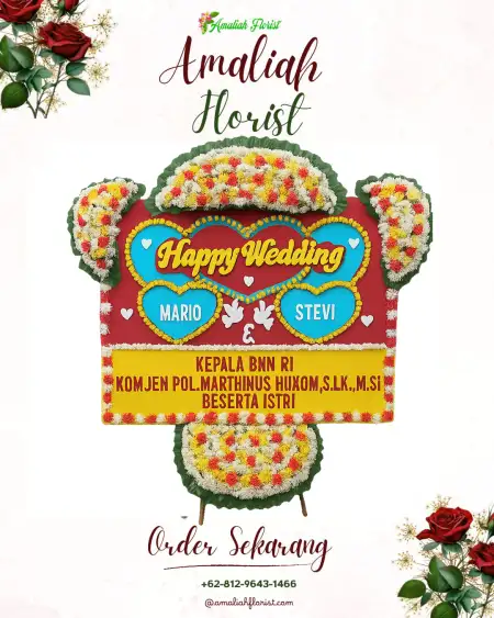 Papan Bunga Pernikahan Samenage